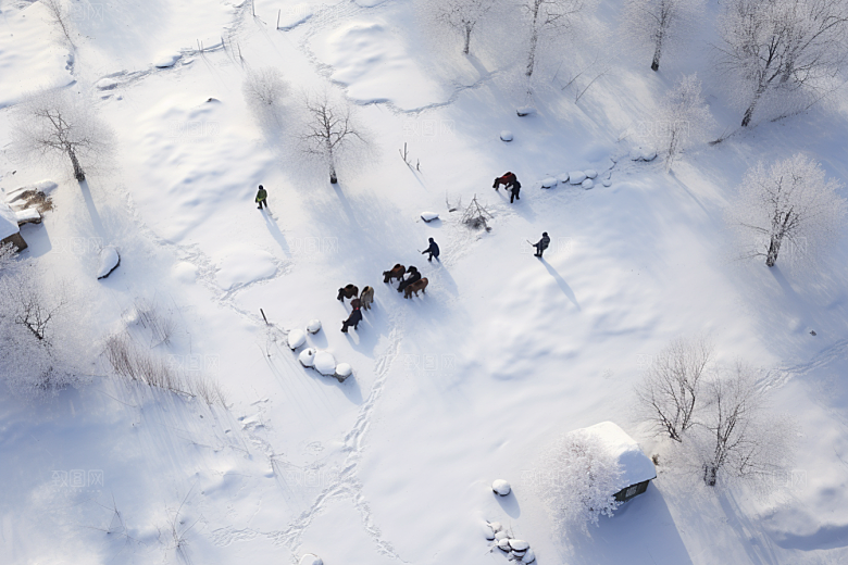 东北雪乡哈尔滨景区素材