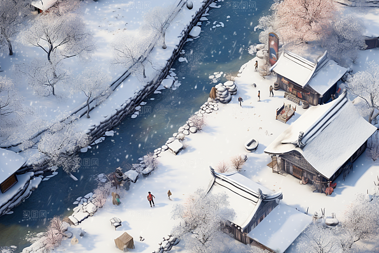 东北雪乡旅游风光素材