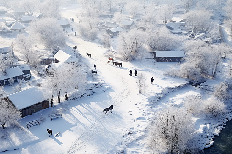 东北雪乡哈尔滨景区素材