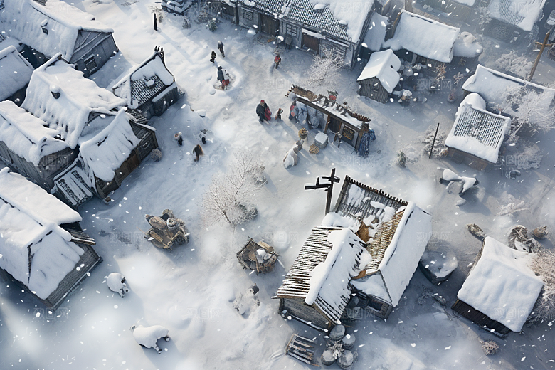 东北雪乡北方景区素材