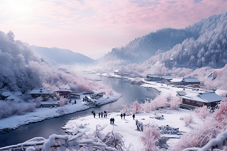 东北雪乡哈尔滨旅游素材