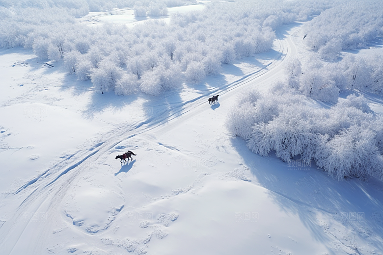 东北雪乡旅游北方素材