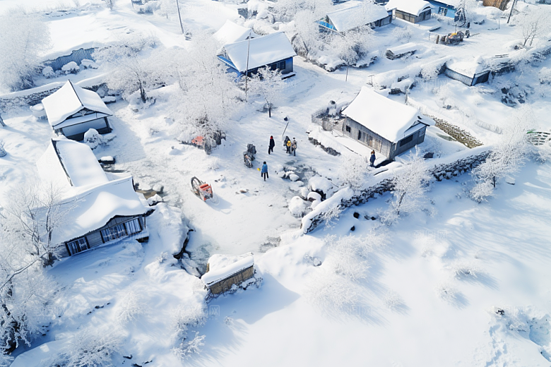 东北雪乡大雪北方素材