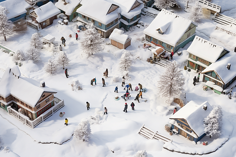东北雪乡高清大雪素材