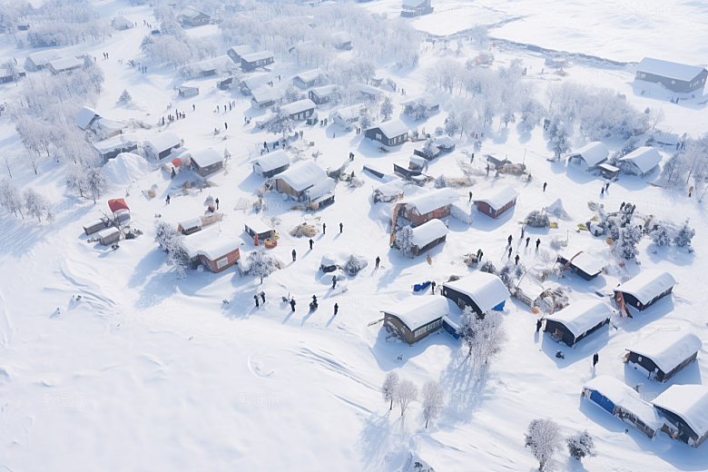 东北雪乡旅游高清素材
