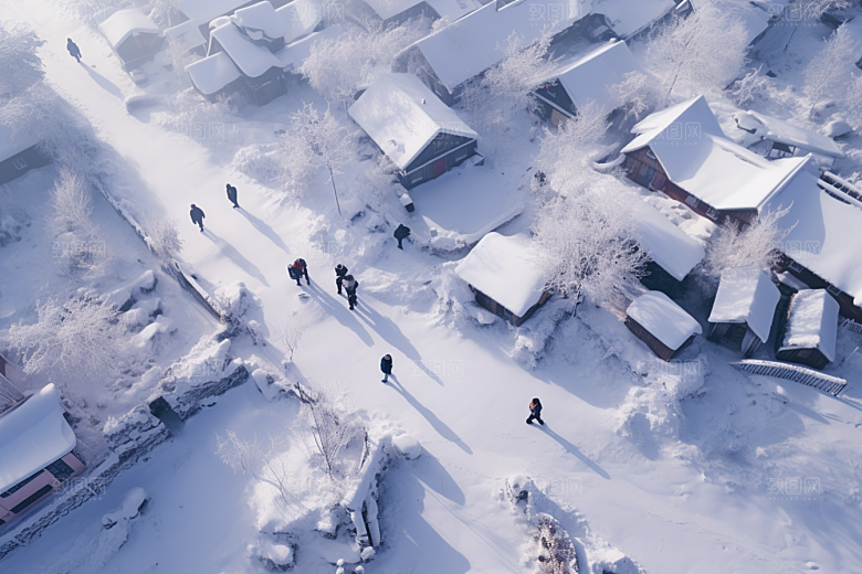 东北雪乡旅游北方素材