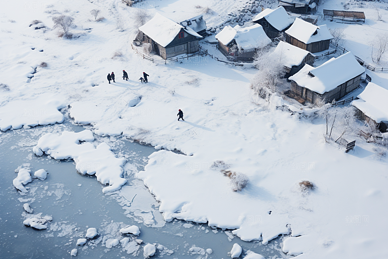 东北雪乡北方风光素材