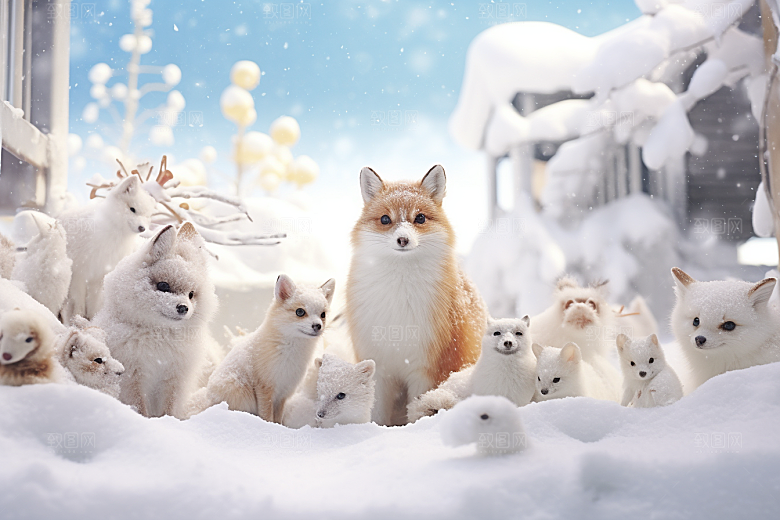 东北雪乡大雪哈尔滨素材