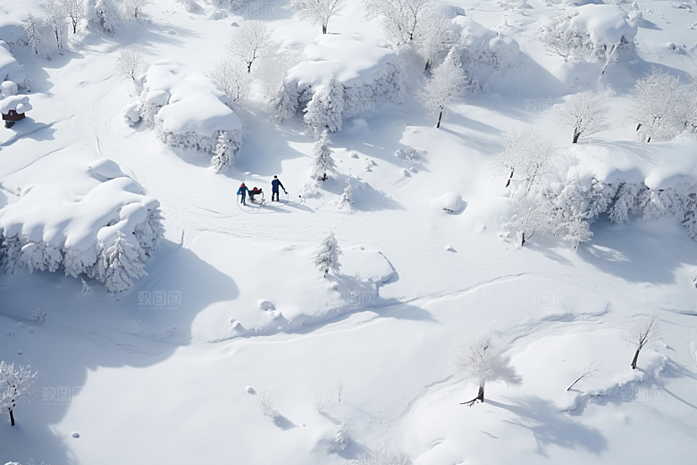 东北雪乡景区北方素材
