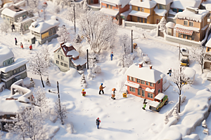 东北雪乡雪景高清素材