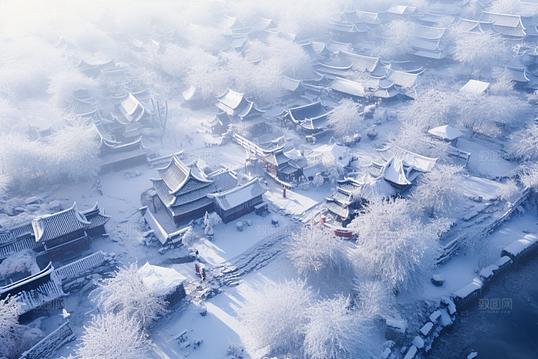 东北雪乡风光旅游素材