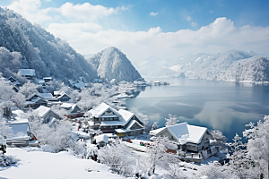 东北雪乡旅游景区素材