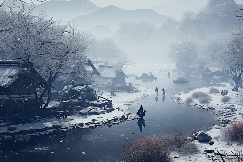 东北雪乡旅游景区素材