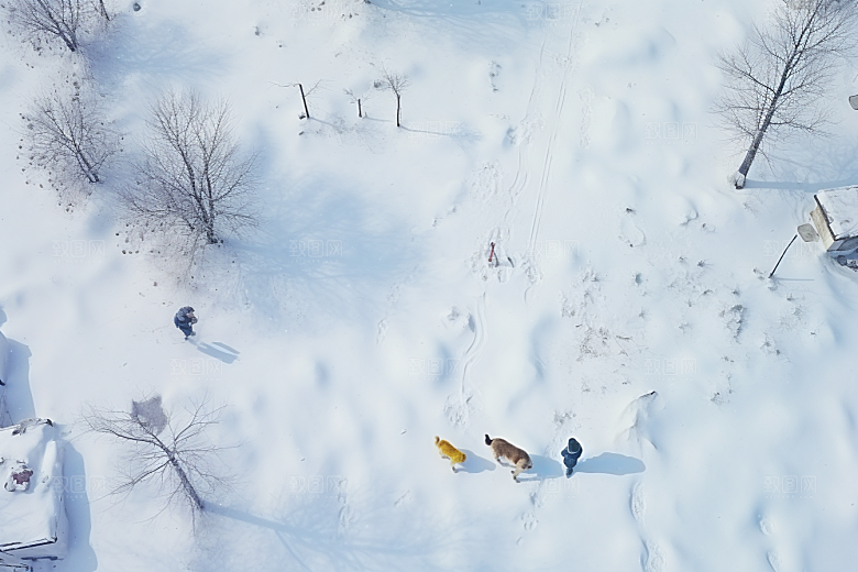东北雪乡雪景旅游素材