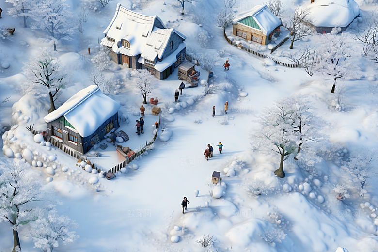 东北雪乡景区旅游素材
