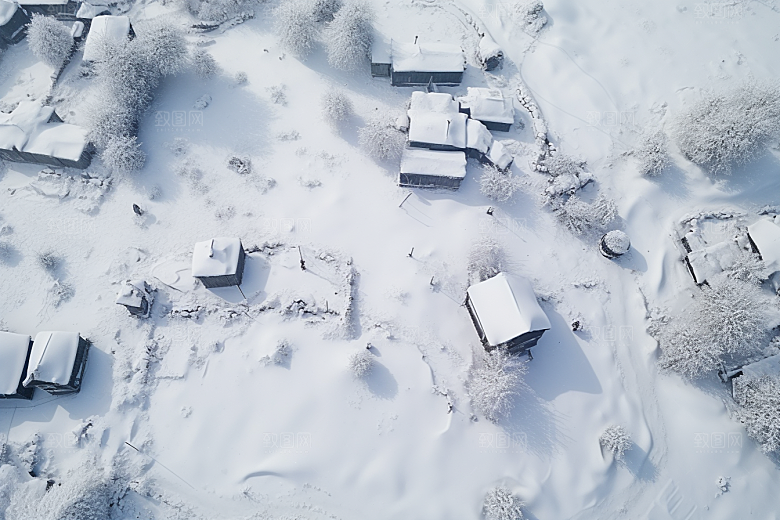 东北雪乡雪景旅游素材