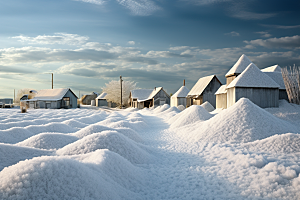 东北雪乡雪景北方素材