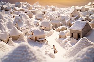 东北雪乡哈尔滨雪景素材