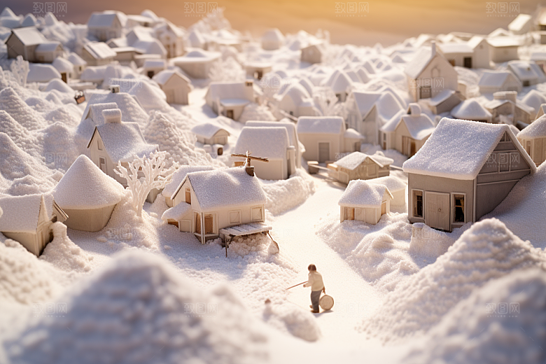 东北雪乡哈尔滨雪景素材