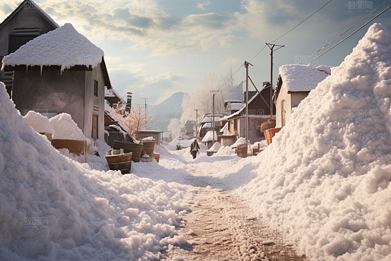东北雪乡风光旅游素材