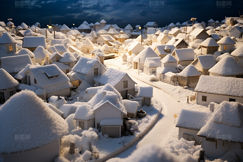 东北雪乡旅游景区素材