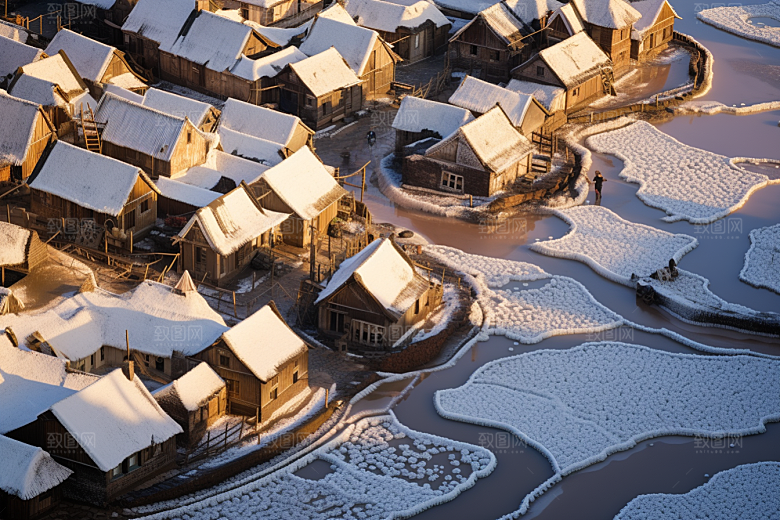 东北雪乡景区北方素材