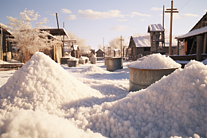 东北雪乡雪景旅游素材