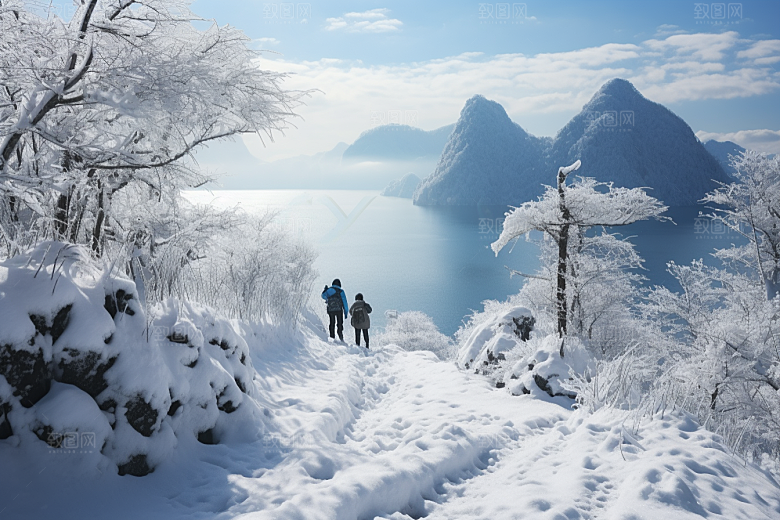 东北雪乡风光景区素材