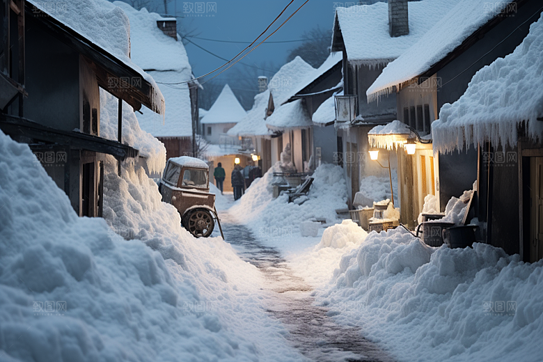 东北雪乡高清北方素材