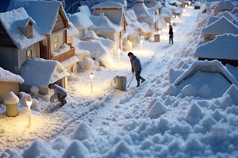 东北雪乡大雪旅游素材