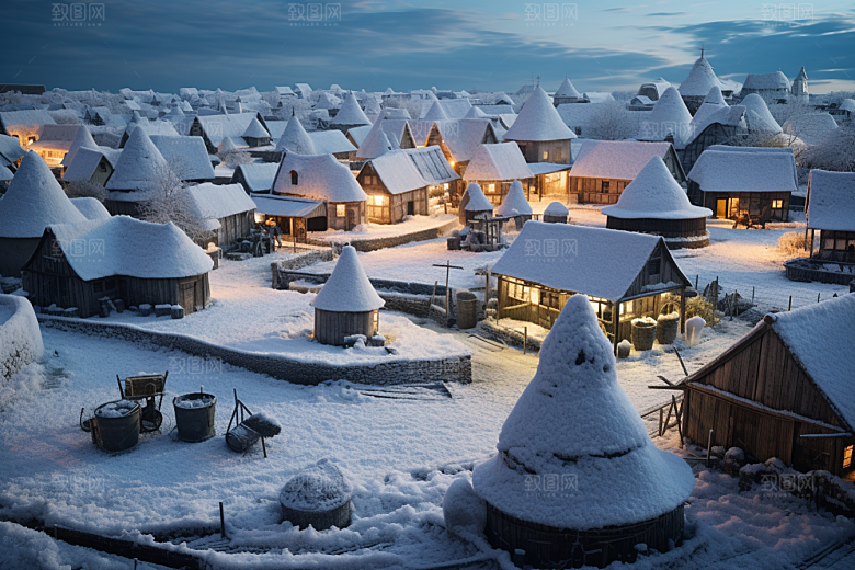 东北雪乡高清大雪素材
