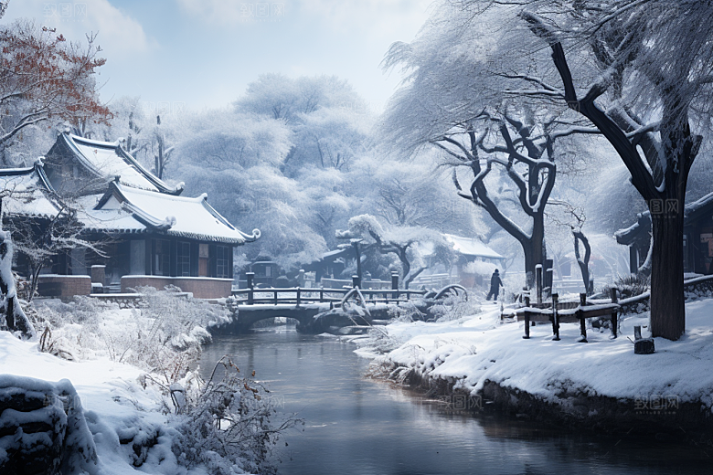 东北雪乡旅游景区素材