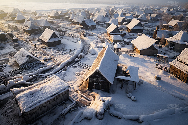 东北雪乡北方旅游素材
