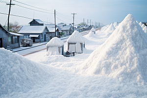 东北雪乡大雪高清素材