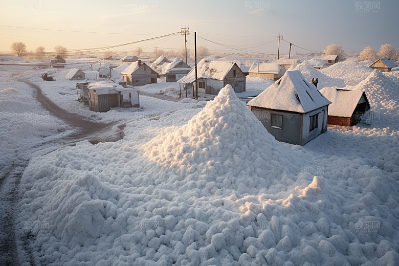 东北雪乡雪景高清素材