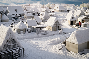 东北雪乡大雪北方素材