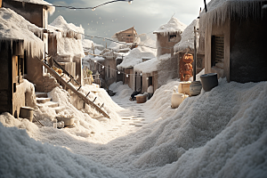 东北雪乡大雪高清素材