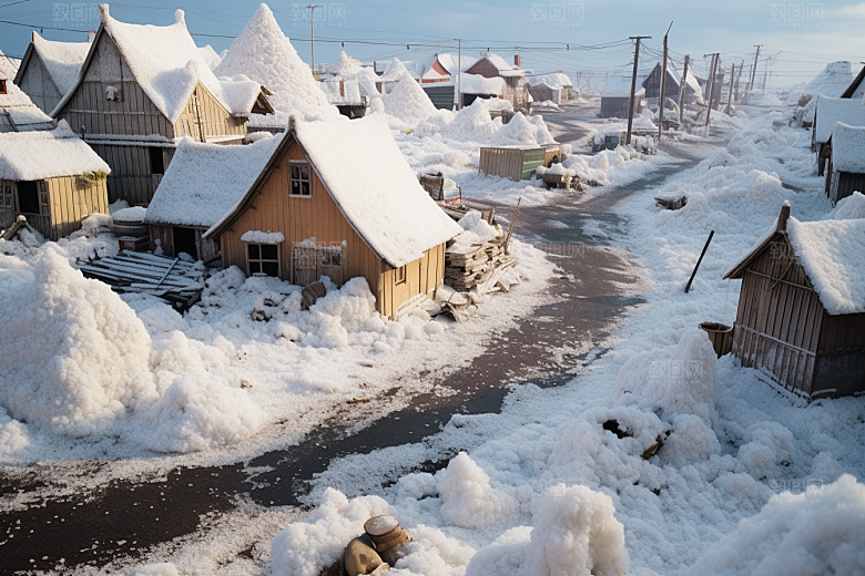 东北雪乡高清雪景素材