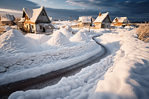 东北雪乡北方大雪素材