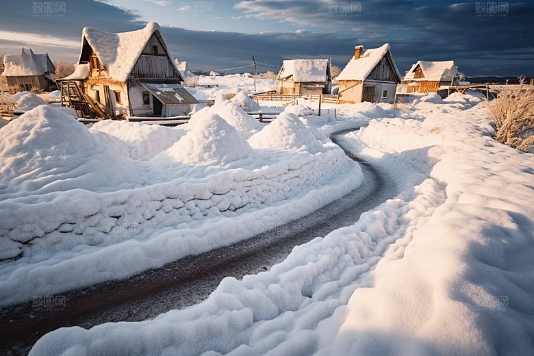 东北雪乡北方大雪素材