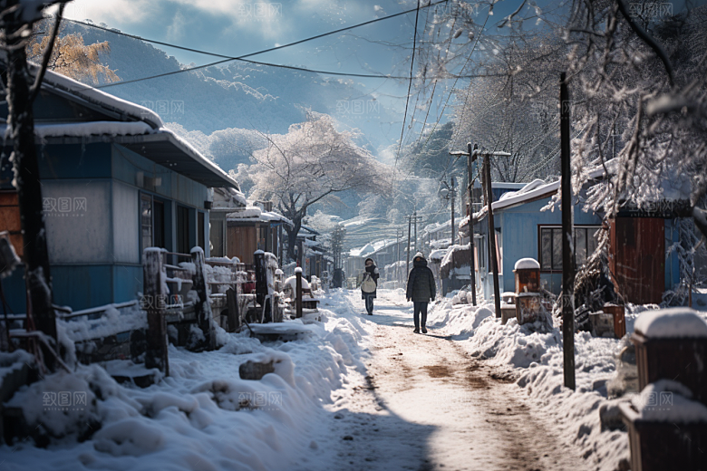 东北雪乡哈尔滨雪景素材
