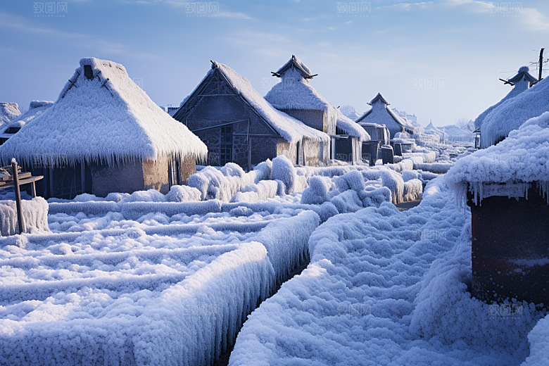 东北雪乡北方大雪素材