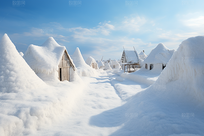 东北雪乡北方雪景素材