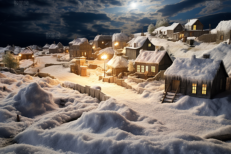 东北雪乡北方旅游素材