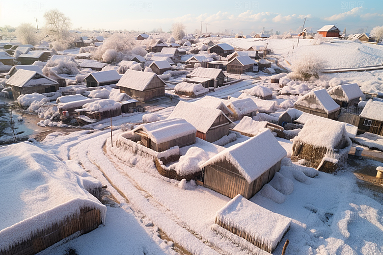 东北雪乡哈尔滨北方素材