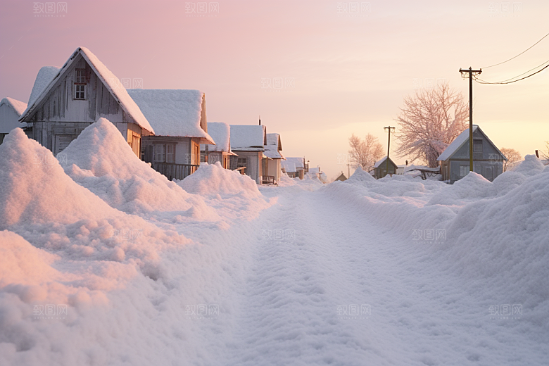 东北雪乡高清大雪素材