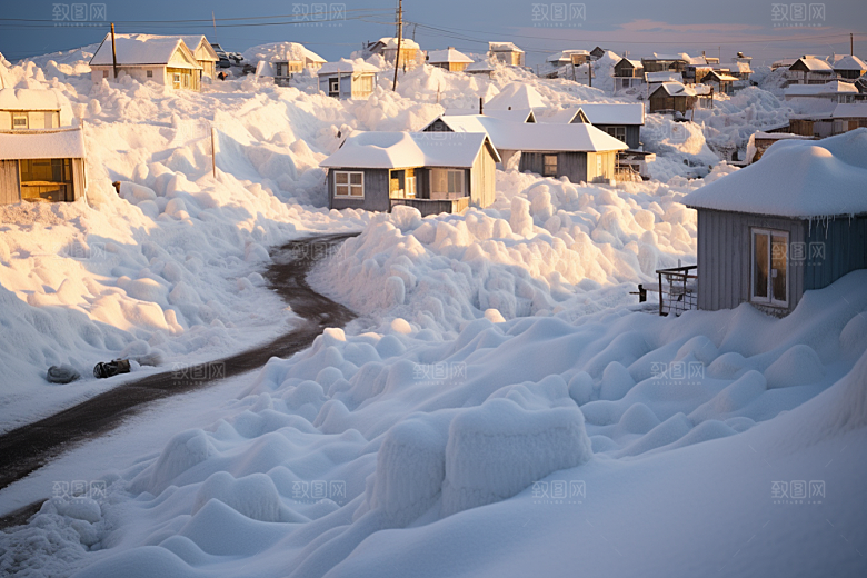 东北雪乡景区风光素材