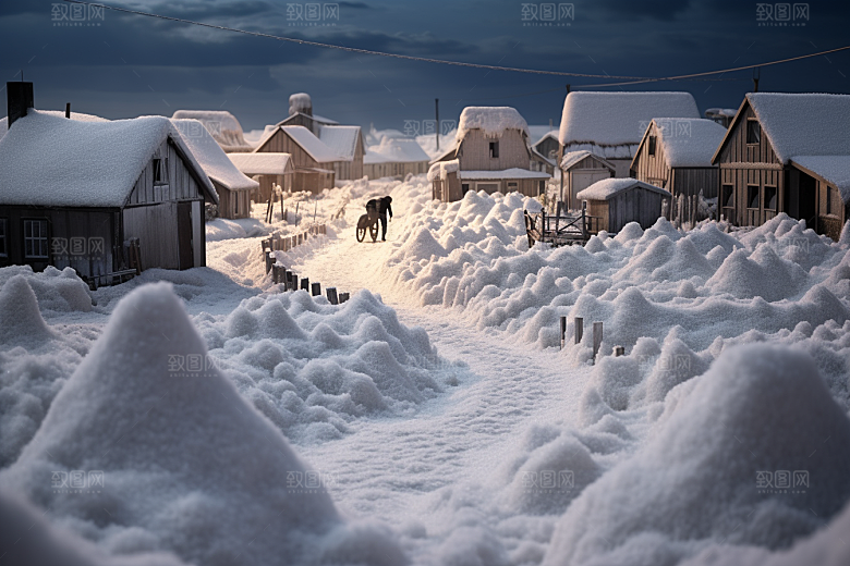 东北雪乡大雪哈尔滨素材