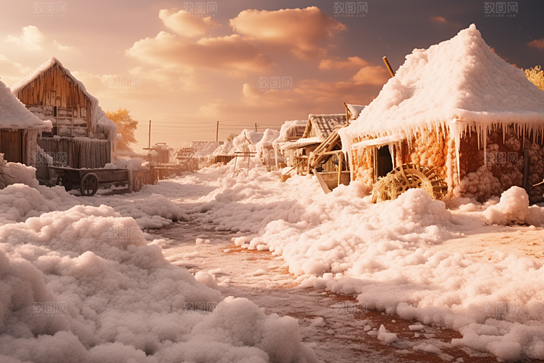 东北雪乡哈尔滨风光素材