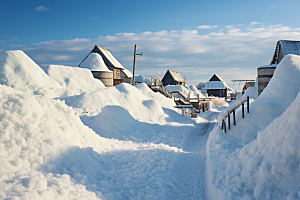 东北雪乡旅游景区素材